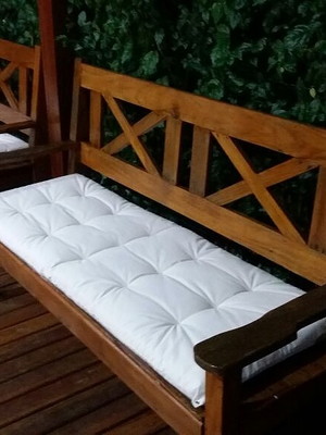 Almofada de assento e encosto em suede