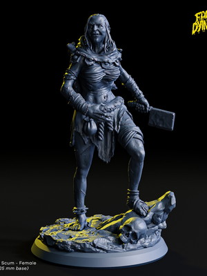 Miniatura de rpg - gutterborn scum - female