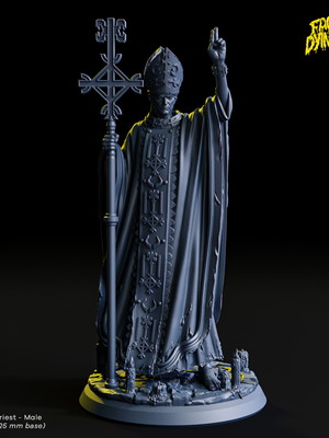 Miniatura de rpg -heretical priest - male