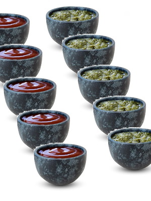 Kit com 10 tigelinhas para molho 80ml em pedra sabão