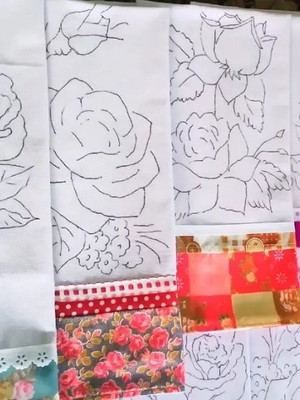 Kit 10 panos de prato risco rosas atacado revenda