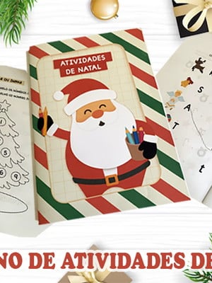 Lembrancinha de natal - caderno de atividades