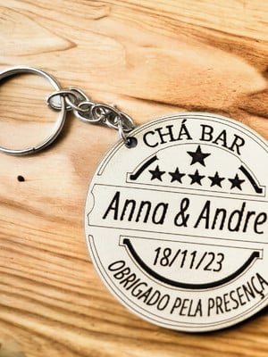 Lembrancinha chá de cozinha chá bar personalizado chaveiro