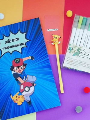 Caderno brochura grande personalizado 96 folhas