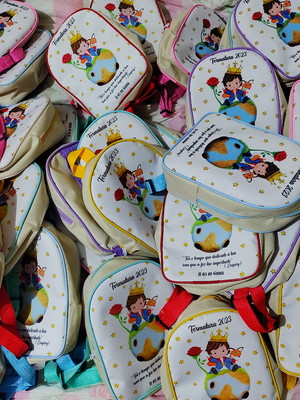 Kit 10 mochilinhas personalizadas abc