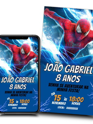 Convite digital - homem aranha para whatsapp