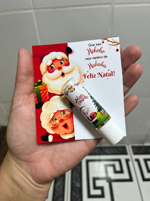 100 manteiga de cacau com cartão, natal, brinde final de ano