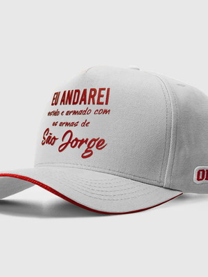 Boné snapback ofl eu andarei com são jorge