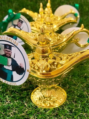Mini lâmpada com tag personalizada