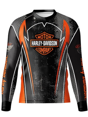 Camiseta manga longa proteção uv50 motoclube moda praia mod1