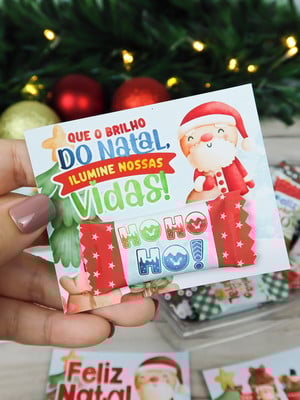 Cartão com bala personalizada natal