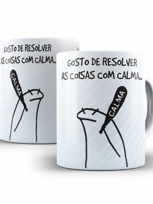 Caneca cerâmica flork divertida amiga estressada -10647