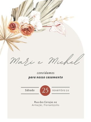 Convite digital estilo boho