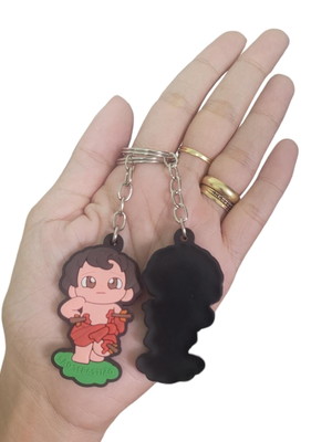 Kit 24 chaveiros de são sebastião infantil baby borracha