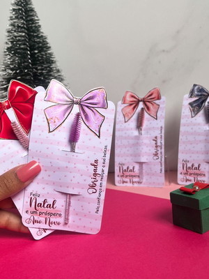 Card porta escovinha de cílios natal-brindes corporativo