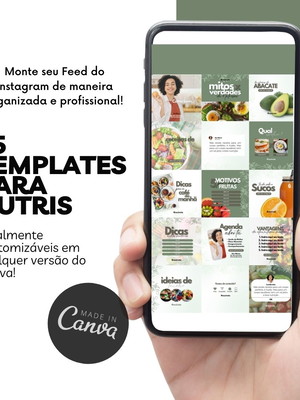 Pack de templates instagram canva para nutricionistas
