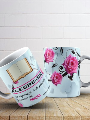 Caneca de porcelana romanos 12:12