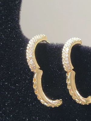 Brinco de argola 14 mm de ouro 18k
