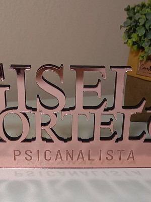 Placa decorativa profissão personalizada acrílico rosa
