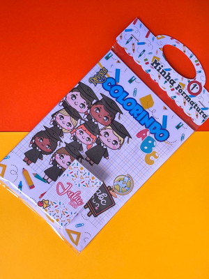 20 revistinha/kit de colorir formatura infantil abc