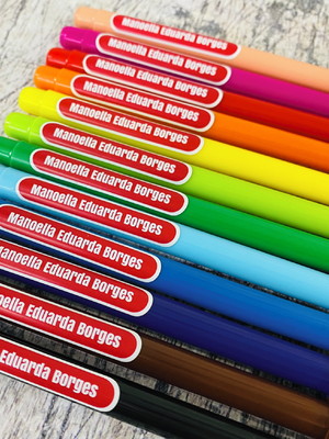 Etiquetas escolares finas 100 unidades