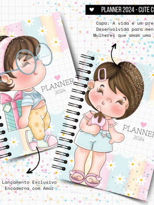 Planner, agenda +bloco 2024 a vida é 1 presente/+20k cod:668