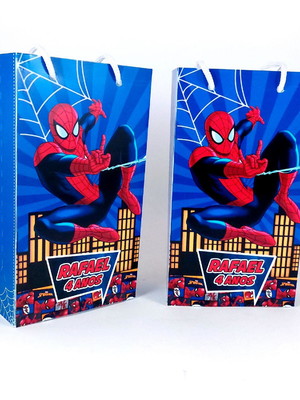 Sacolinha surpresa homem-aranha personalizada