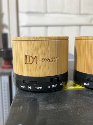 Caixa de som multimídia bambu personalizado