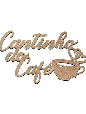 Placa decorativa em mdf 25x16cm - cantinho do café