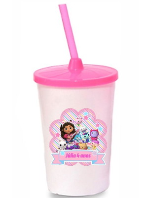 Copo twister 300ml a casa magica da gabby