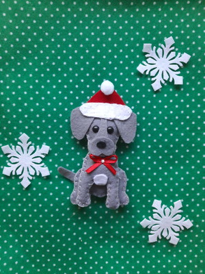Enfeite de natal cachorrinho galgo
