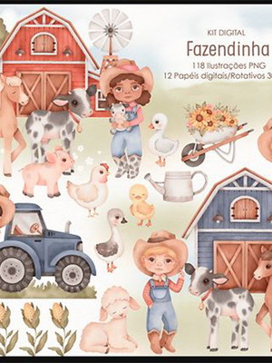 Arquivo digital kit fazendinha menina