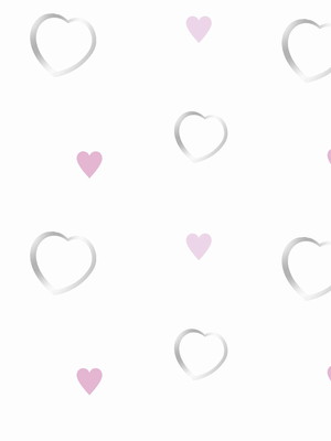Papel de parede infantil corações