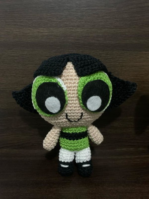 Boneca docinho de as meninas super poderosas de crochê