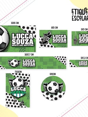 Etiqueta escolar futebol