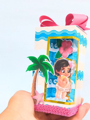 Caixa lembrancinha moana baby
