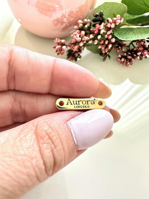Metal personalizado retangular 2,2x0,5cm