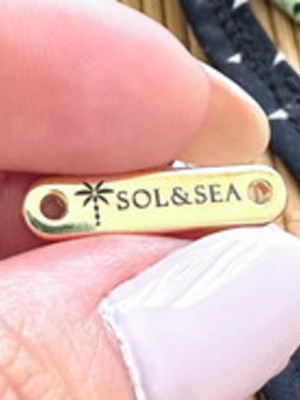 Metal personalizado retangular 2,2x0,5cm