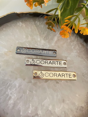 Metal personalizado retangular 3,5x0,7cm