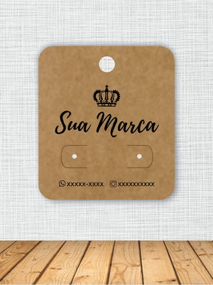 500 tag de brincos personalizadas cartelas em kraft