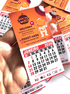Mini calendários de geladeira 2025