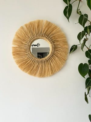Espelho sisal natural