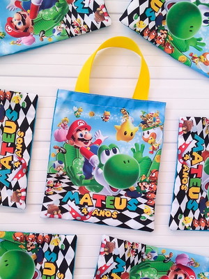 Bolsinha super mario 26x29