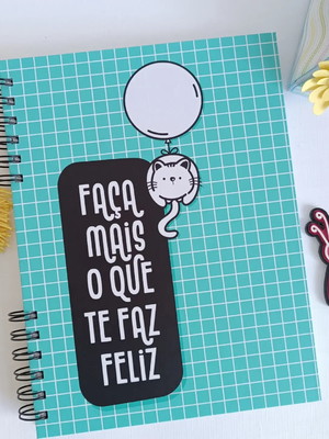 Caderno gatinho com 80 folhas coleção cats 18x24