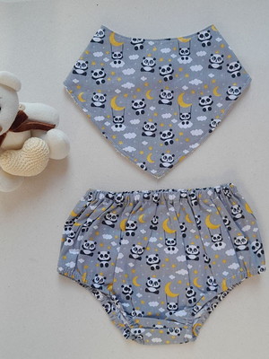 Kit babador bandana e tapa fralda