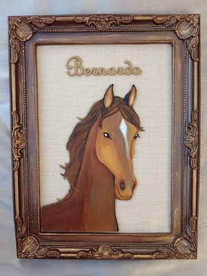 Quadro para decoração quarto de bebê cavalo