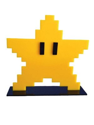Estrela colecionável super mario presente geek decoração