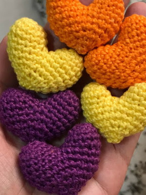 Chaveiro amigurumi coracao