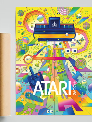 Poster para quadro atari video game retro - geek - 0016