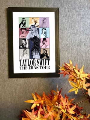 Tylor swift the eras tour, taylor quadro com moldura 33x24cm